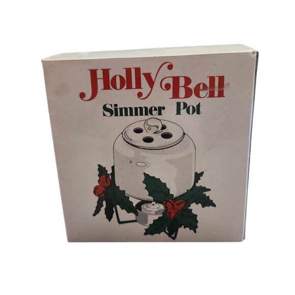 Vintage Dept 56 VTG Holly Bell Simmer Potpourri POT Stand with Jingle Bells - Picture 3 of 10